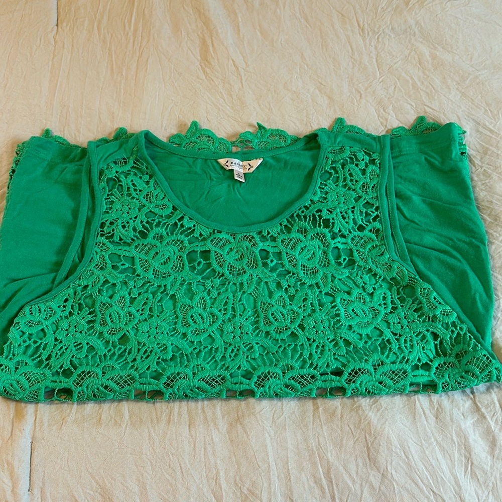 Women’s lace front detail tank top